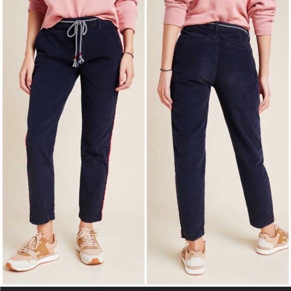 Navy striped corduroy trousers- sundry nwt